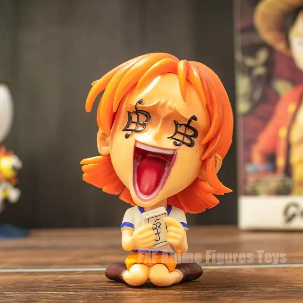 7-10cm Anime ONE PIECE Figure Franky/Brook/Jinbe/Chopper/SanjiRobin/Usopp/Nami/Zoro Action Figures Pvc Collection Model Toy Gift