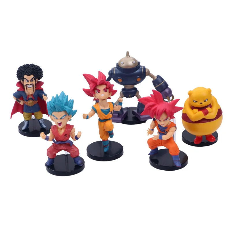 Dragon Ball Z Super Saiyan Son Goku Anime Figure Son Gohan Vegeta Broly Piccolo Majin Buu Set Action Figurine Model Gifts Toy