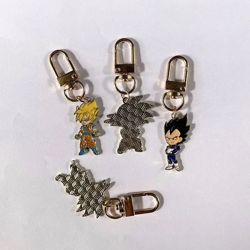 Dragon Ball cartoon cute anime character pendant keychain Dragon Ball charm backpack zipper pull anti-lost small gift for boys