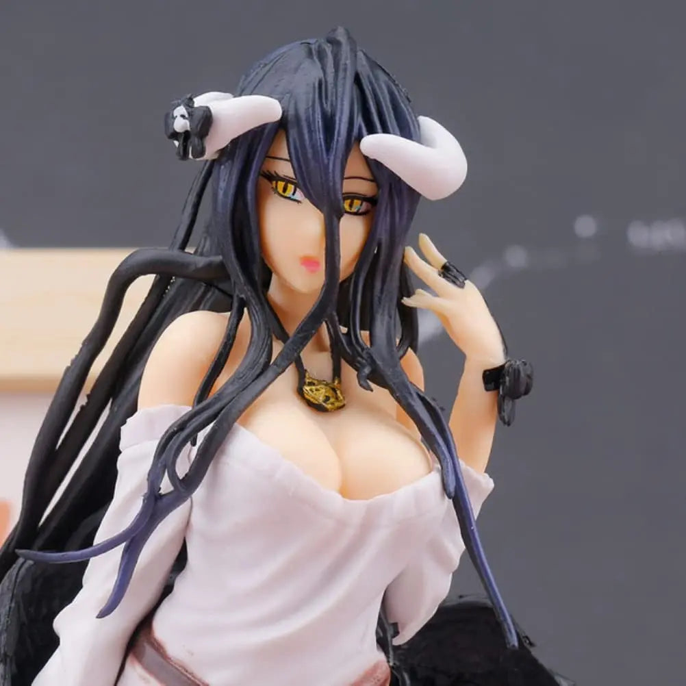 21.5cm Anime Figure Albedo Standing Action Figures Albedo Figurine PVC Model Toys Collection Statue Tabletop Ornament Gift