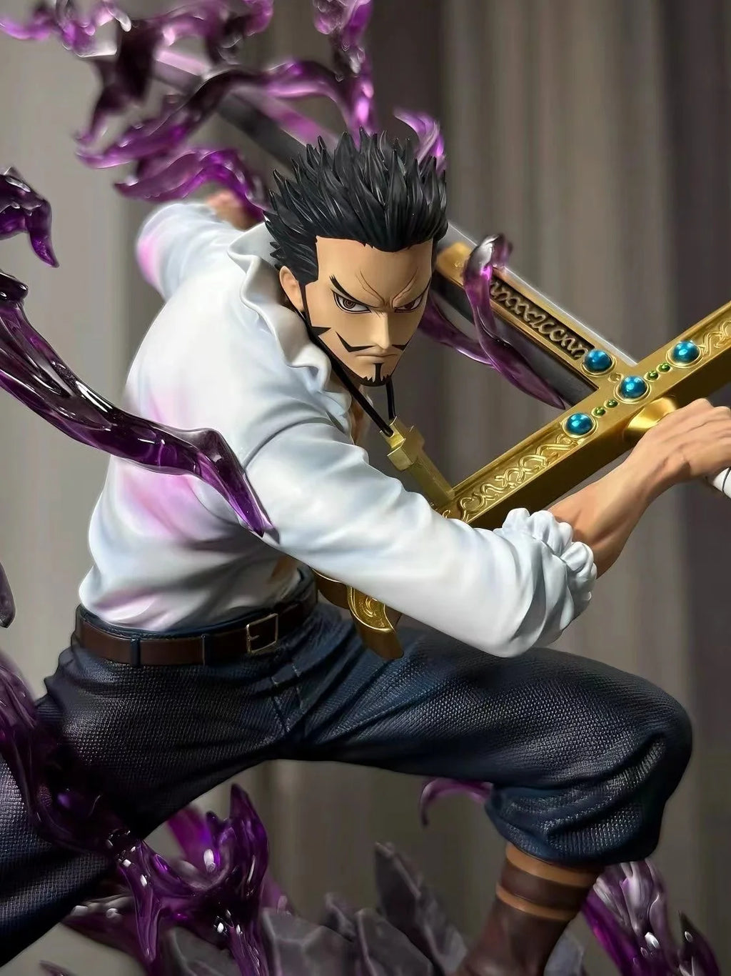 30cm One Piece Dracule Mihawk Figure One Piece Anime Figures Pvc Statue Desktop Ornament Collectible Model Toys For Gifts