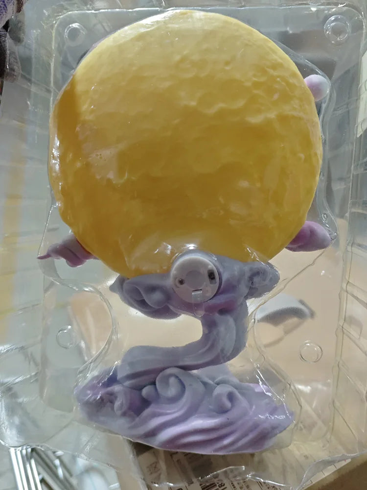 New 26cm One Piece Anime Periphery Figure Moon Nika Luffy Gear 5 With Moon Light Action Figure Gk Statue Model Home Decorations