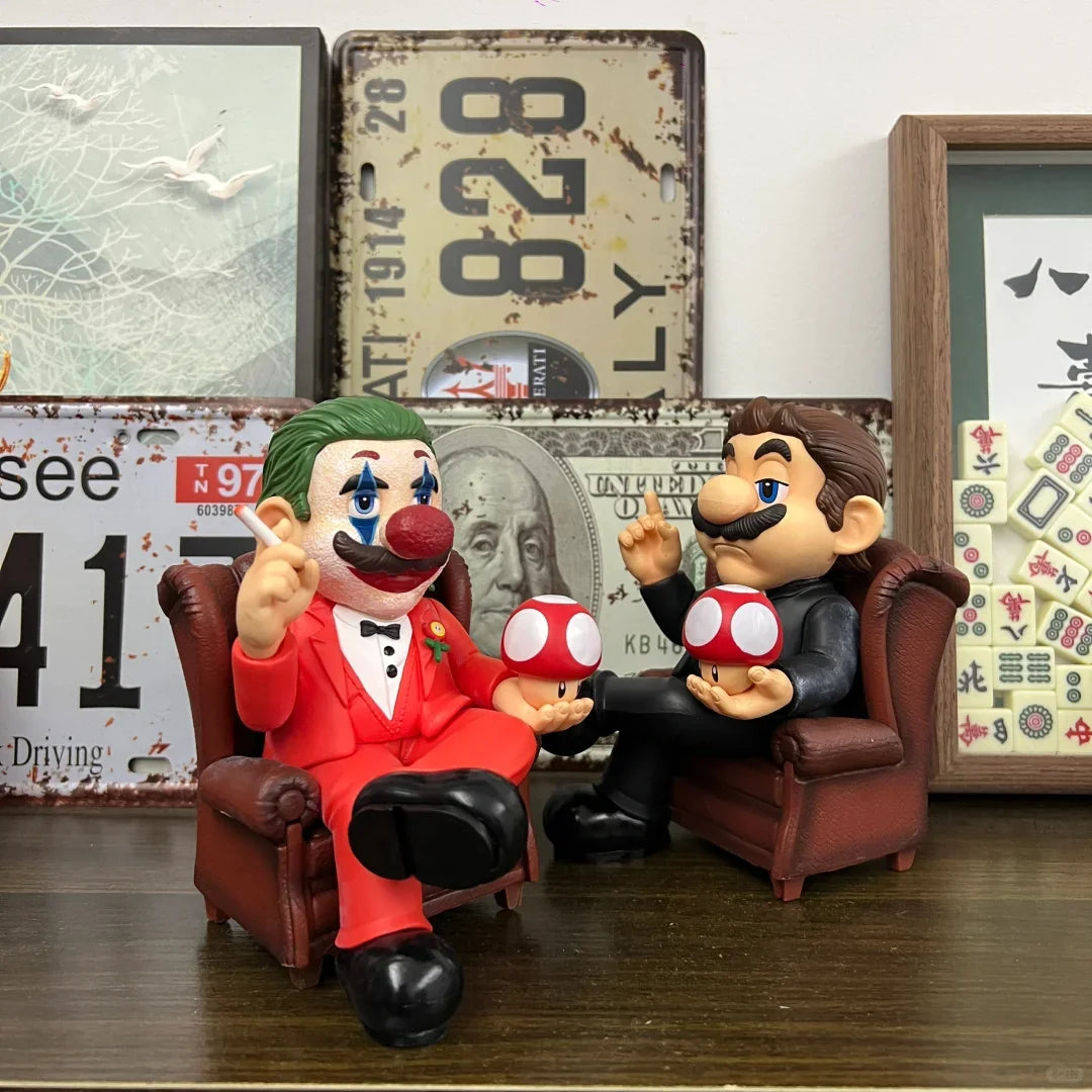 New Cosplay The Godfather The Joker With Chair Action Figure Toys Collection Movie Model PVC Doll Desktop Ornament