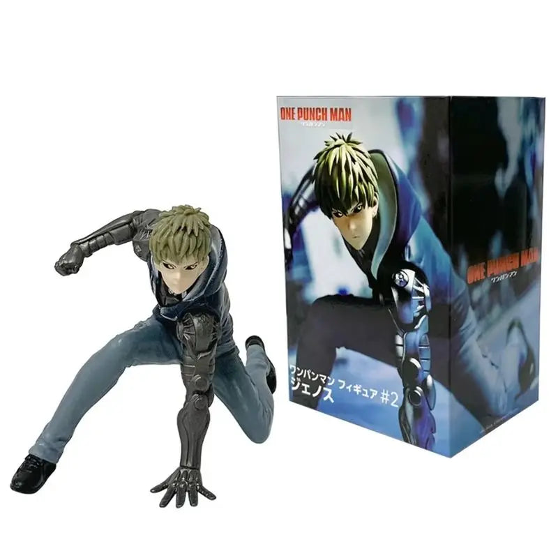 16cm One Punch Man Anime Figure Hoodie Saitama Action Figure Devil S-level Hero Genos Figurine PVC Collection Model Doll Toys
