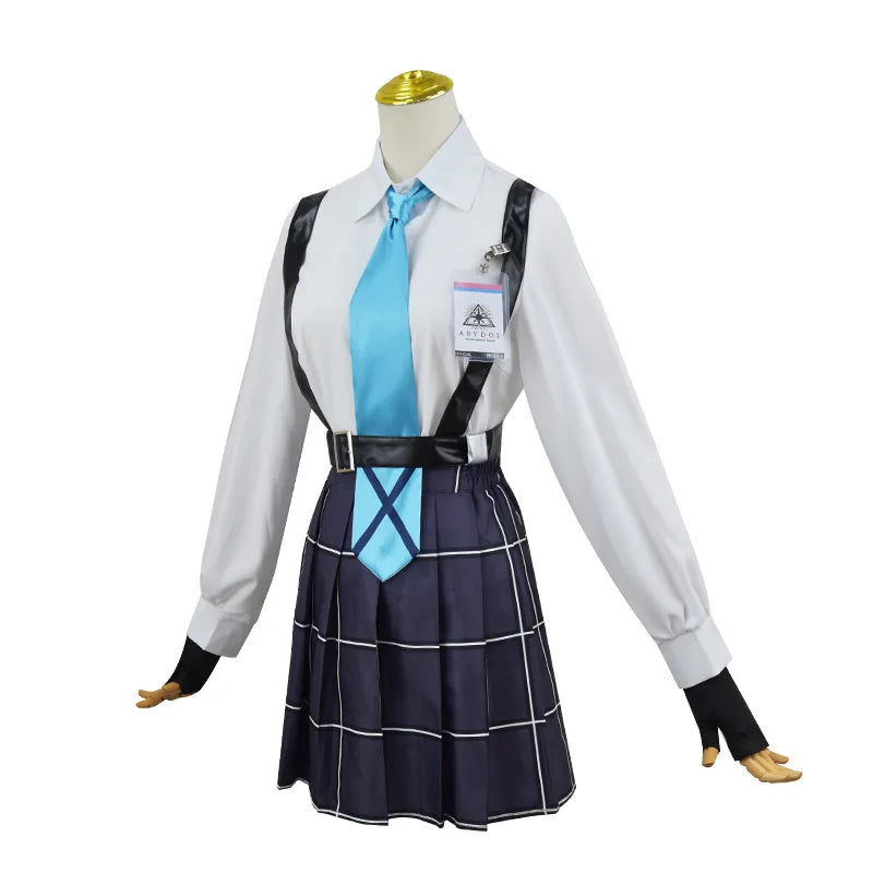 Takanashi Hoshino Costume Game Blue Archive Cosplay School JK Uniforms Top Skirts Wig Outfit Carnival Party Women Man Anime Suit