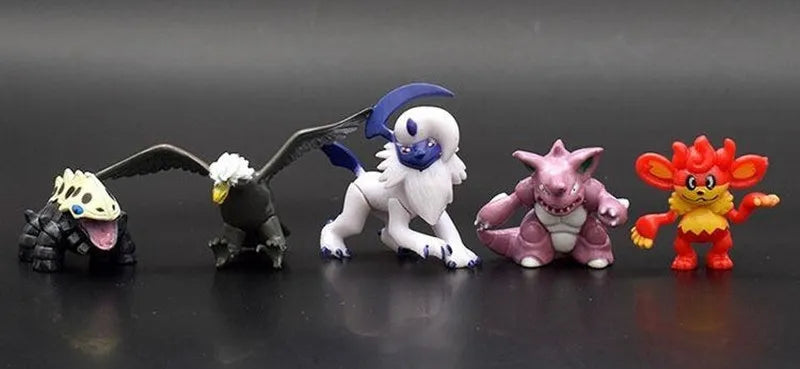 144pcs Mini Pocket Monster Action Figure Pvc Model Statue Ornament Desktop Decor Anime Collection Pc Case Doll Toy Gift
