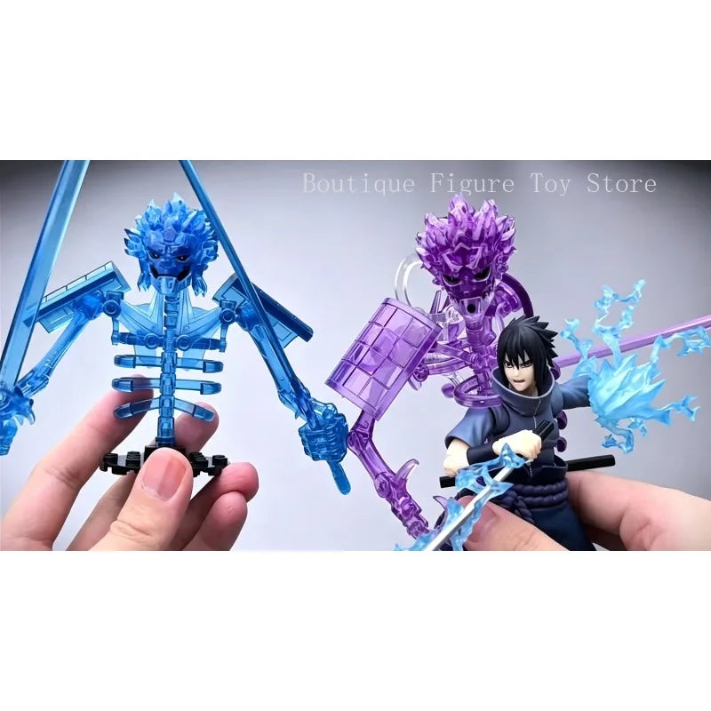 In Stock SHF Naruto Uchiha Madara Action Figure with Transparent Blue Susanoo Effect Anime Collection Model Toys