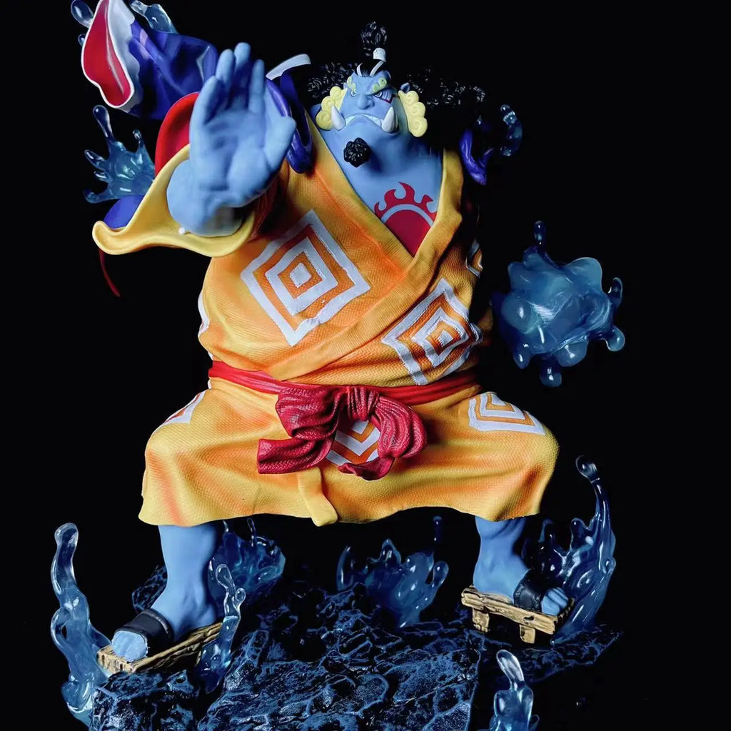 Anime Action Figure Statue Model Collection Desktop Decoration 31cm One Piece Jinbe Attack Posture