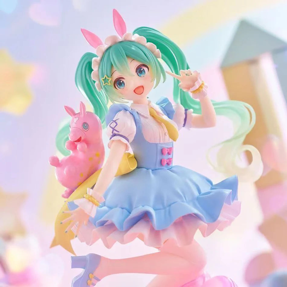20cm Hatsune Miku Anime Figure Kawaii Fairy Tales Miku Action Figure Lollipop Girl Figurine PVC Collection Anime Model Doll Toys