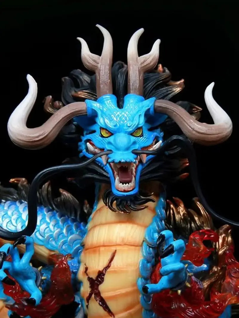 Anime 22cm One Piece Anime Figure Gk Kaido Dragon Form Four Emperors With Lamp Pvc Action Figure Model Dolls Antistress Toy Gift