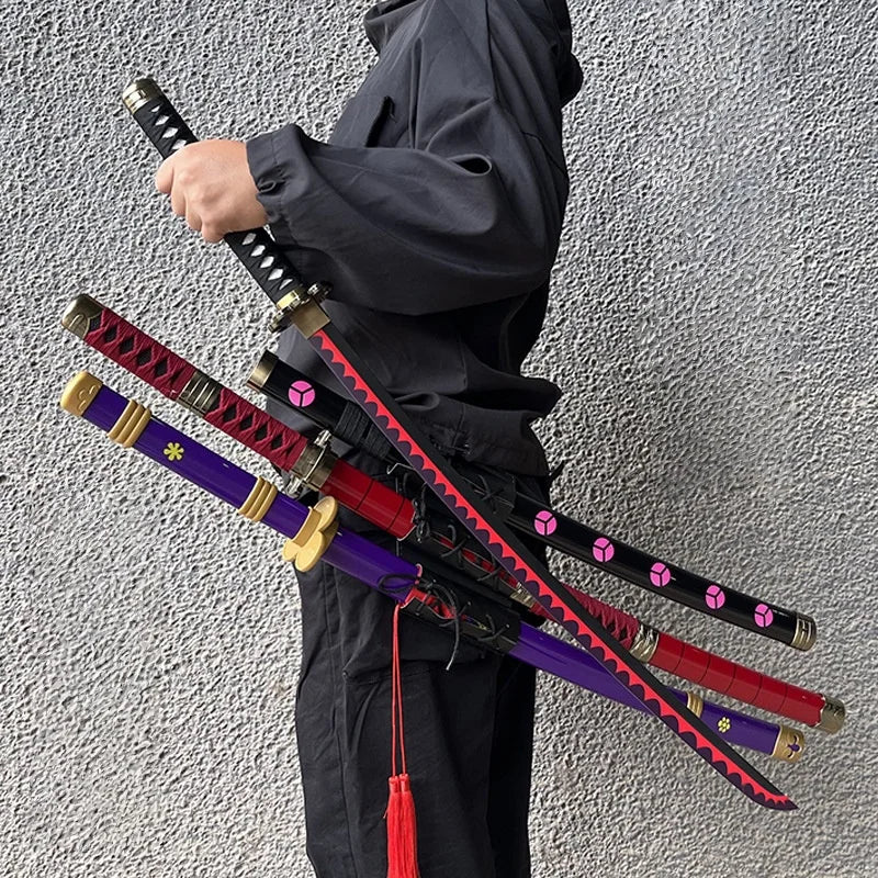 40incn Roronoa Zoro Katana Ninja Knife Sword Anime One Piece Cosplay Real Size Japanese Katana Original Samurai Sabre Toy Gift