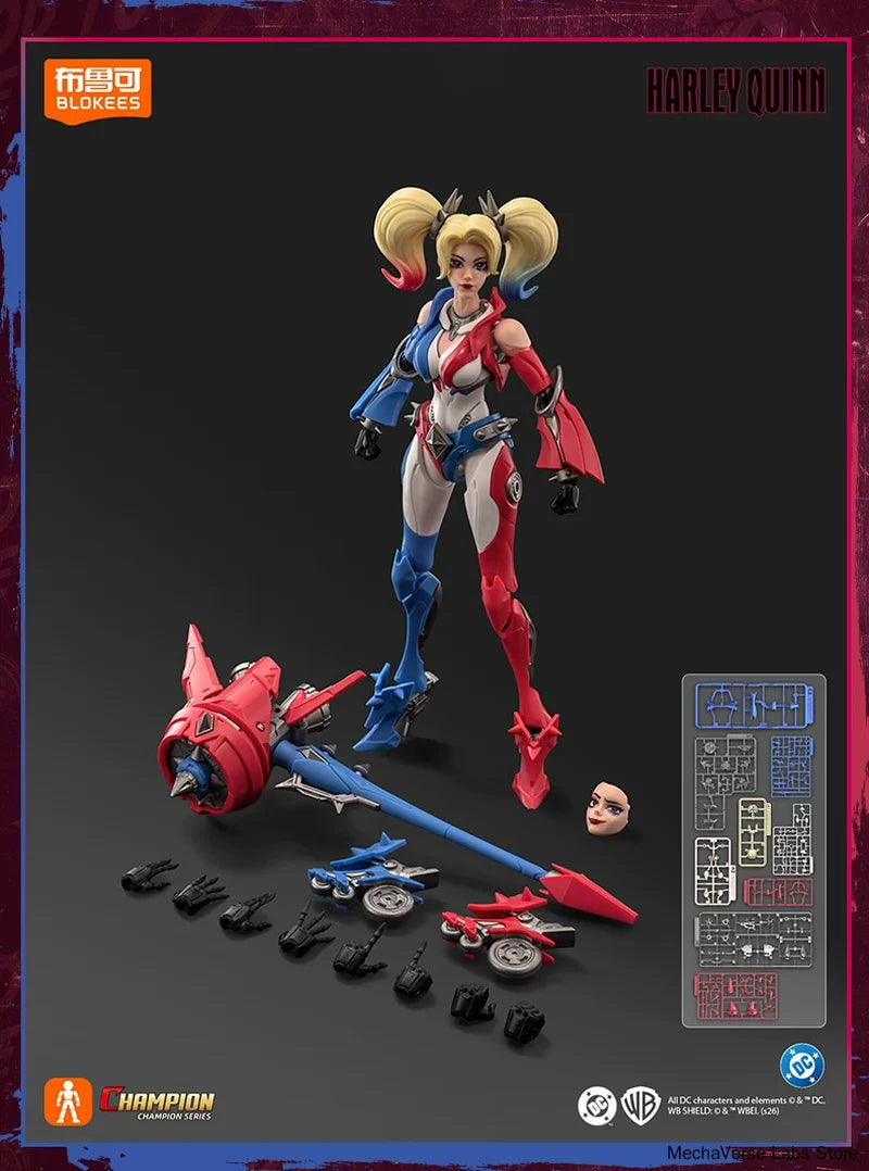 Blokees DC Heroes Harley Quinn Champion Class Blocks Figure Collectible Toy Desktop Display Home Decoration Collection Gift