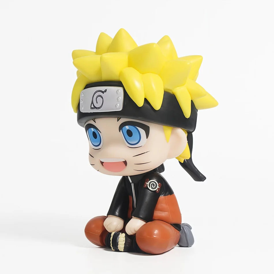 Naruto Chibi Figures Q Version Sitting Anime Figurines Sasuke Itachi Kakashi Gaara Hinata Sakura Collectible Desk Decor Gift