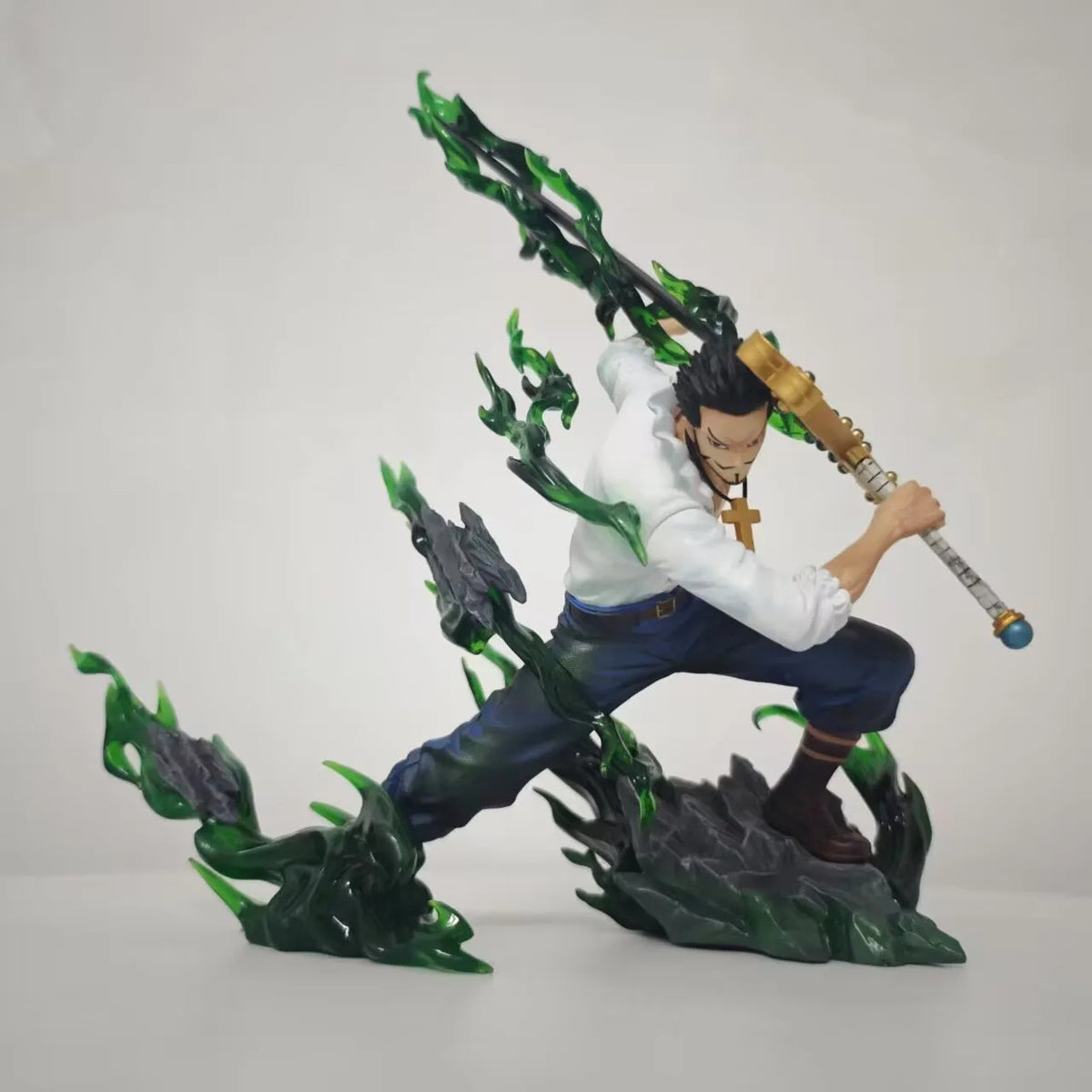 One Piece Dracule Mihawk Hawk Eye GK Action Figure 35cm PVC Static Display Anime Statue Collectible Model Home Decor Fan Gift