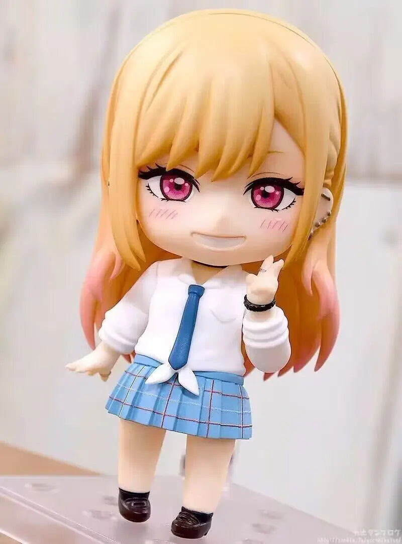 10cm My Dress-Up Darling 1935# Q Version Kitagawa Marin Action Figure Joint Replaceable Pvc Model Statue Kawaii Anime Toy Gifts