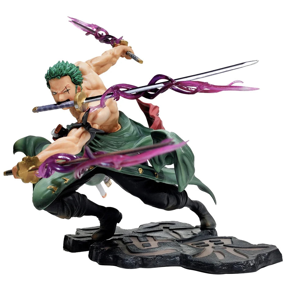 Hot One Piece 21cm Anime Figure Roronoa Zoro Three-blade Sa-maximum Manga Anime Statue Action Figure Collection Model Kid Toy