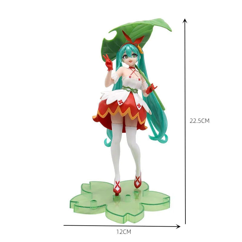 New Anime Hatsune Miku Action Figure Kawaii Collection Model Pink Sakura Kawaiii Doll Collectible Toys Cake Decor