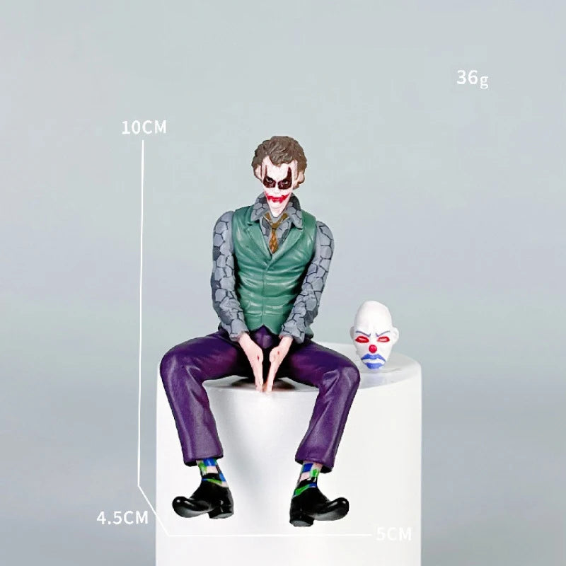 Jester Model Roof Decoration Joker Heath Ledger Sitting Posture Figures Car Doll Tail And Roof Pendant Model Statue Collectable