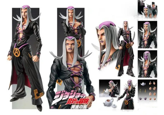 Jojo's Superimage Bruno Kujo Jotaro Apaki Movable Action Figure - Collectible Shouban Model Toy for Fans of Wonderful Adventure