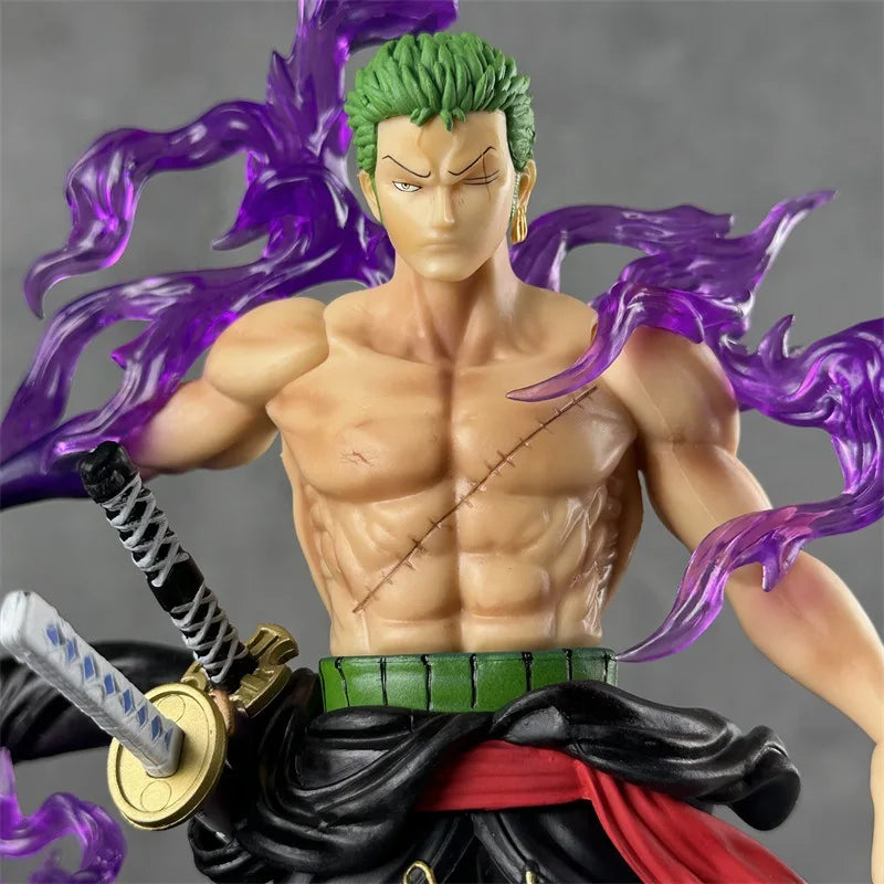 33cm One Piece Roronoa Zoro Enma Sword Wielding Standing Pose Anime Figure Statue Desktop Decoration Gift