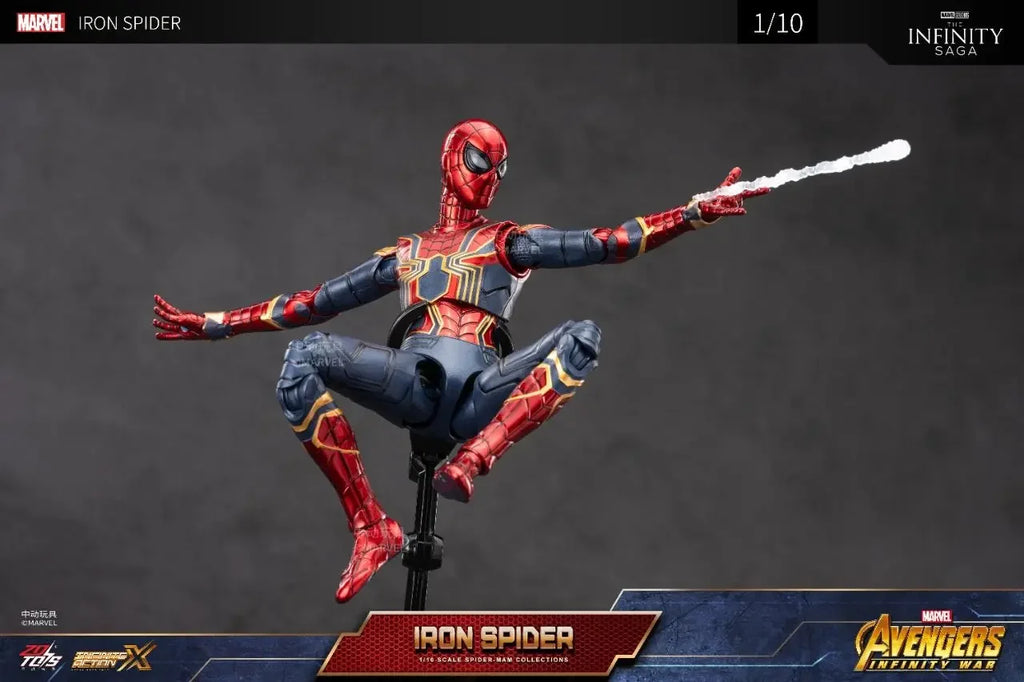 ZD Toy Iron Spider Man Advanced suit legends No Way Home Peter Parker Gold Black Red Model Action Figure Adult Collectible Toy