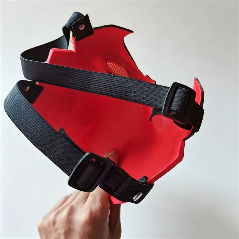Superhero Red Hood Jason Todd Half Face Helmet Mask Unisex Adult Latex Mask Halloween Carnival Cosplay Party Accessory