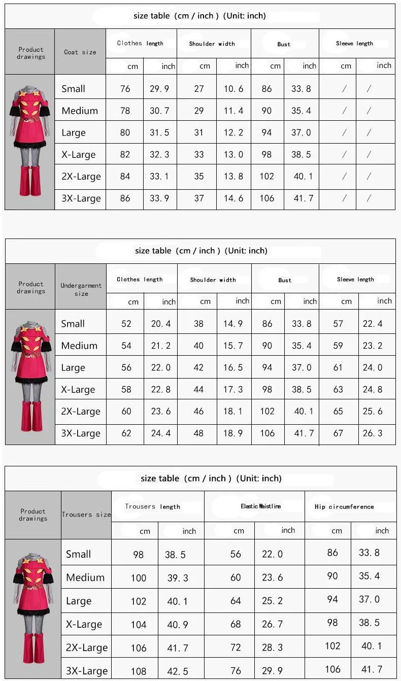 Hot Pants Cosplay Costumes Uniform Ainme JOJO Rose Red Dress Role Play Halloween Carnival Party Dressing For Women Clothing
