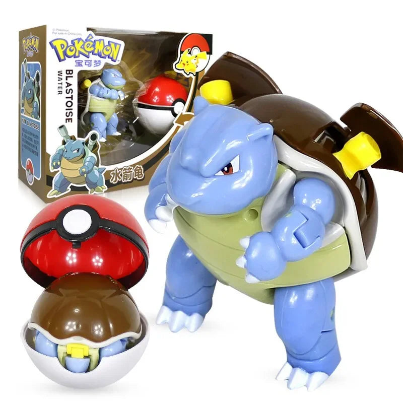Deform Pokemon Pokeball Greninja Lucario Ball Action Figure Toy Set Mew Pikachu Dragonite Snorlax Venusaur Blastoise Elf Monster