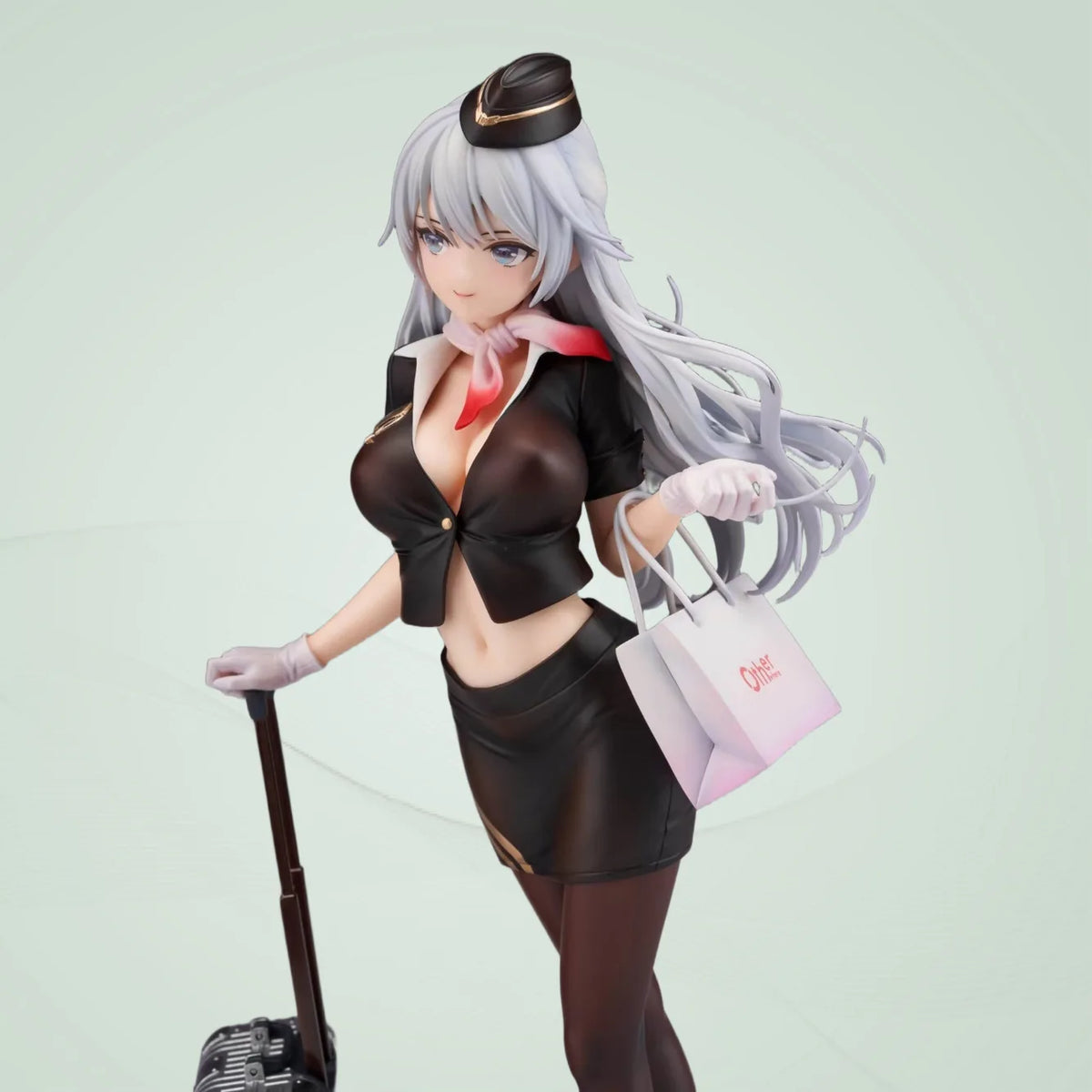 Original Painting of Beautiful Anime Handmade Decoration Stewardess Su Yuan Shizhi Uniform Animation Handmade Model