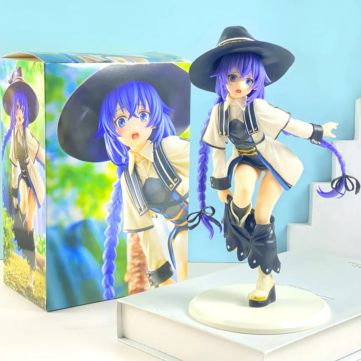 25cm Magician Roxy Migurdia Action Figure Mushoku Tensei：Jobless Reincarnation Anime Figure PVC Adult Collection Model Doll Toys