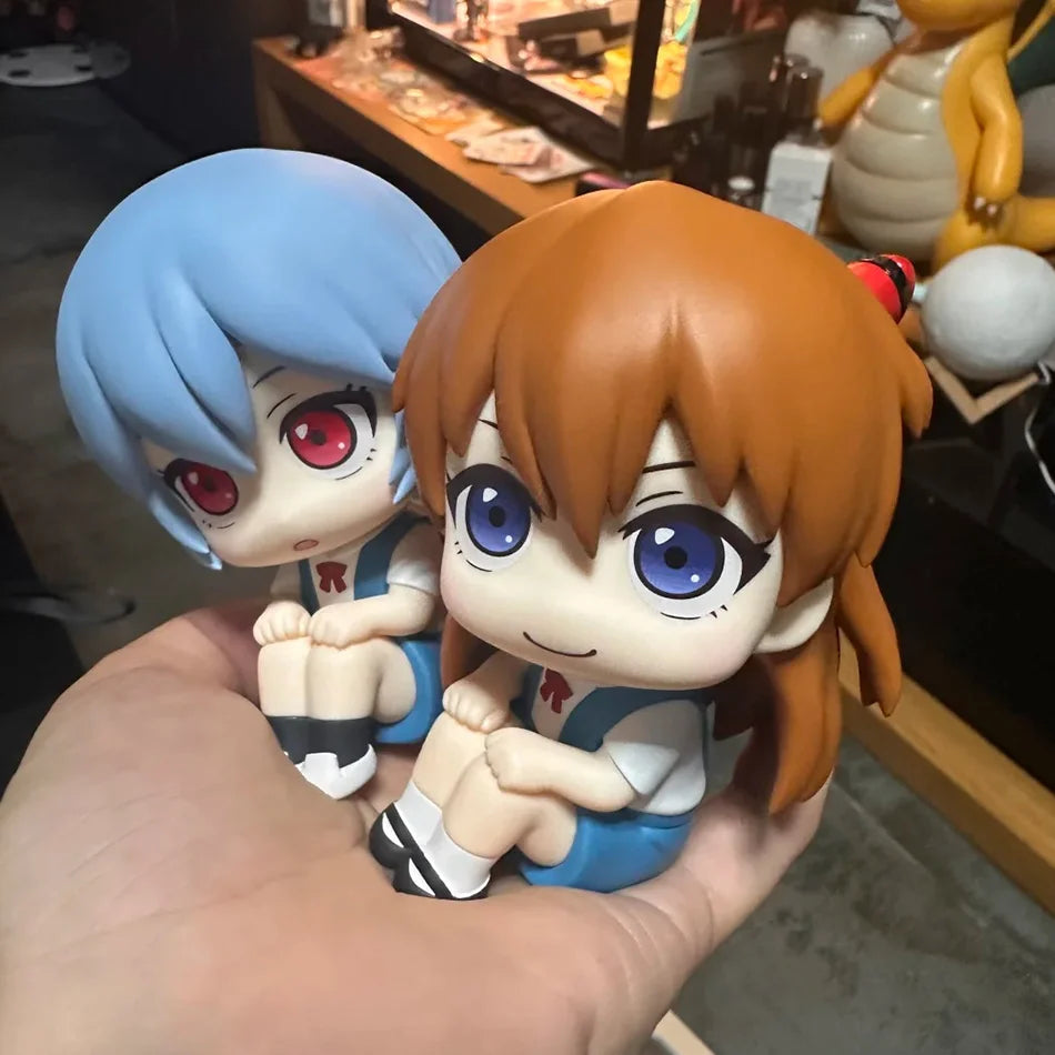 New Neon Genesis Evangelion Anime Figure EVA Ayanami Rei Asuka LookUp Q Version Model Desktop Ornament Gift Doll Toys