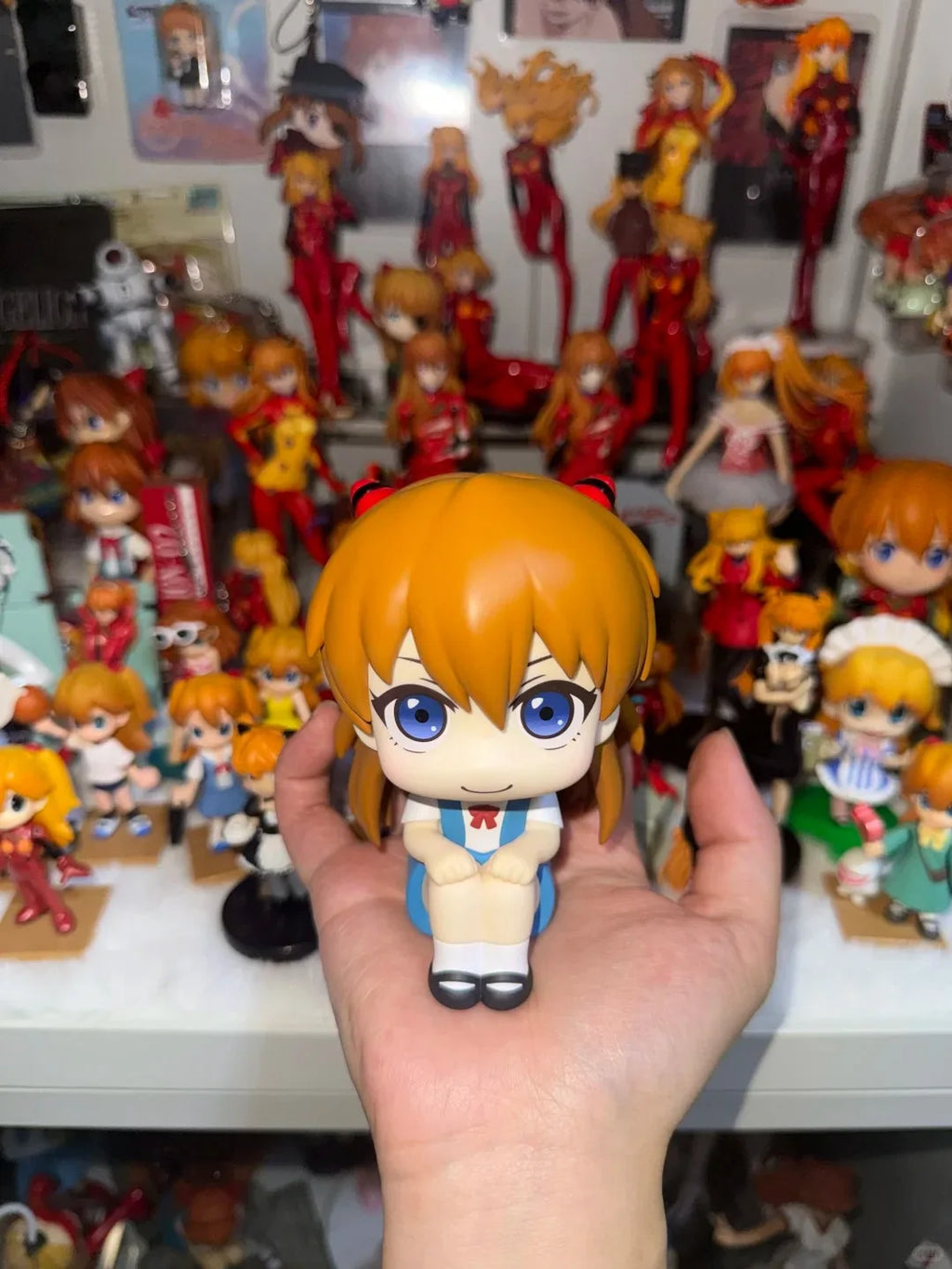 New Neon Genesis Evangelion Anime Figure EVA Ayanami Rei Asuka LookUp Q Version Model Desktop Ornament Gift Doll Toys
