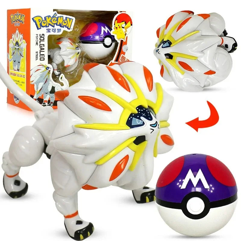Deform Pokemon Pokeball Greninja Lucario Ball Action Figure Toy Set Mew Pikachu Dragonite Snorlax Venusaur Blastoise Elf Monster