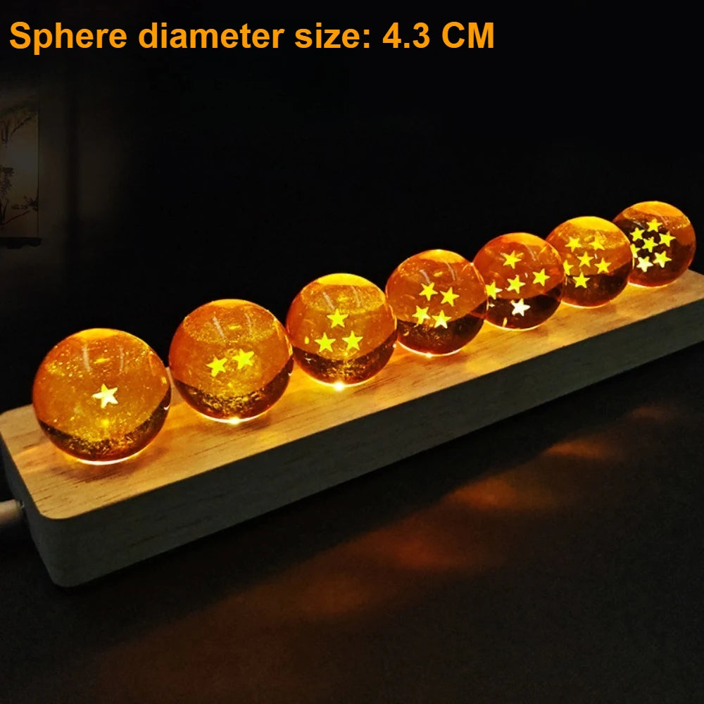 Dragon Ball crystal ball lamp Dragon wishing ball Led nightlight mini anime character crystal ball desktop ornaments gift toys