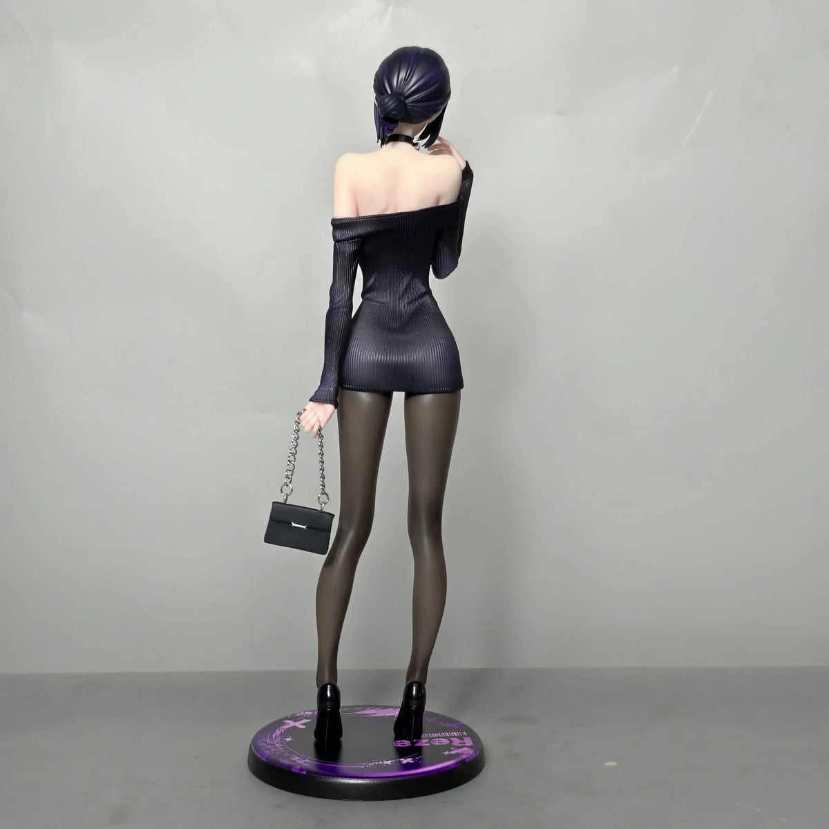Anime Reze Character Figure Black Off-shoulder Dress PVC Statue Model Desktop Ornament Collectible Figurine Gift for Anime Fans