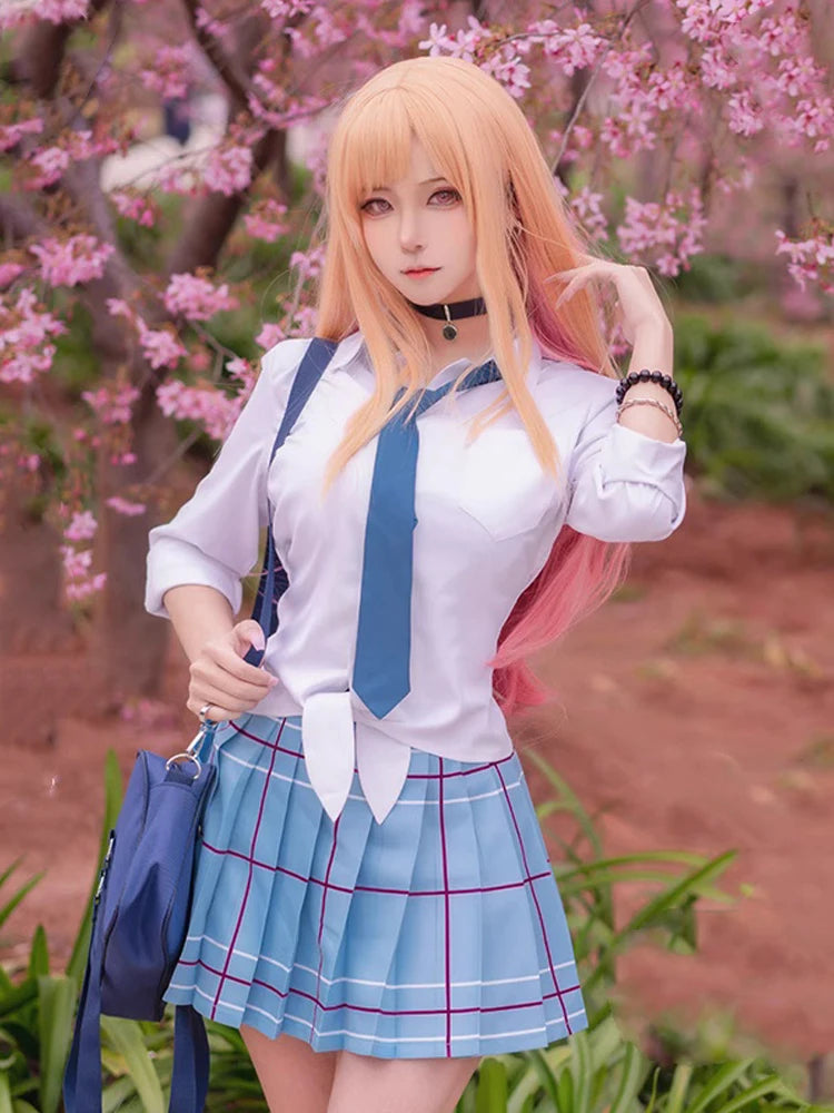 Kitagawa Marin Cosplay Anime My Dress Up Darling Kitagawa Marin Cosplay Costume Dresses Womens Japanese School Girl Uniform COS