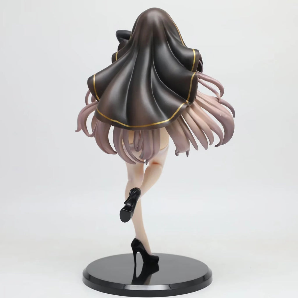 25cm Elf Nun Standing Pose Bishoujo Anime Figure Statue Desktop Decoration Gift for Fans