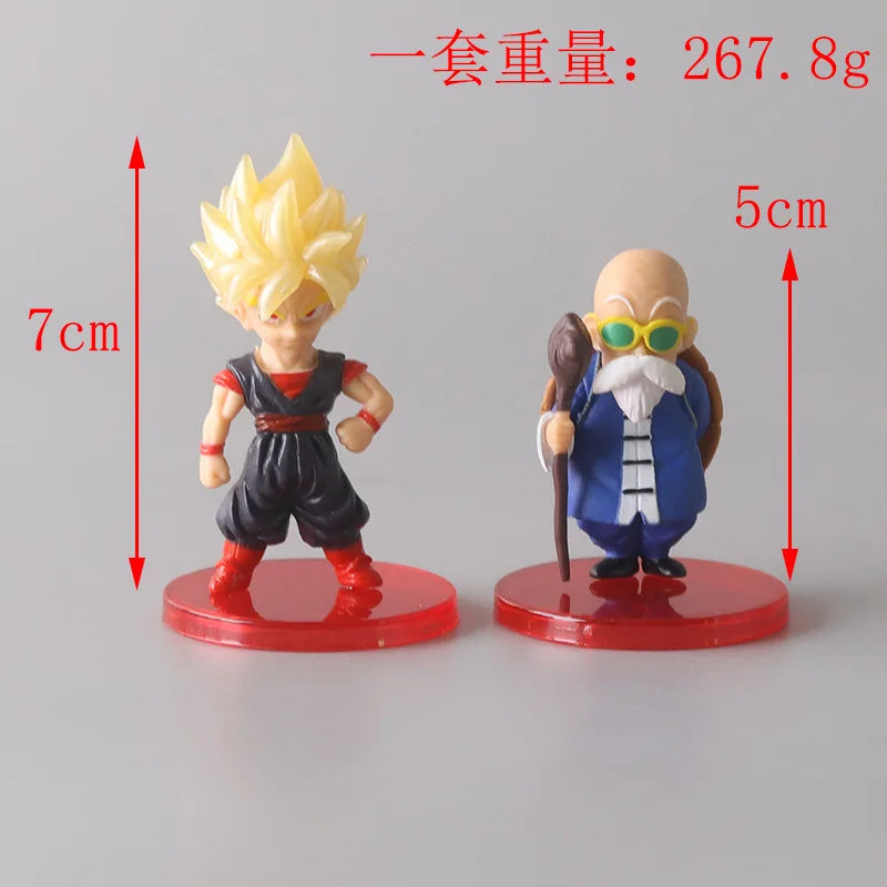 36 PCS  Dragon Ball hand-made full set of model anime Saiyan the Monkey King Vegeta Torankusu doll ornaments gifts.