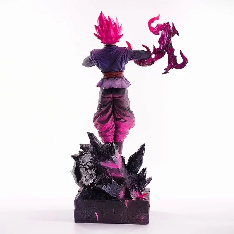 JT Statue 38cm/14.96inch Dragon Ball Z Zamasu Figure Black Goku Super Saiyan Action Figure Collection Model Toys Luminous Moon
