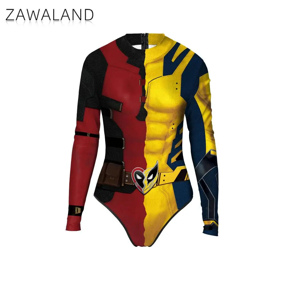 Deadpool & Wolverine Printed Cosplay Suit