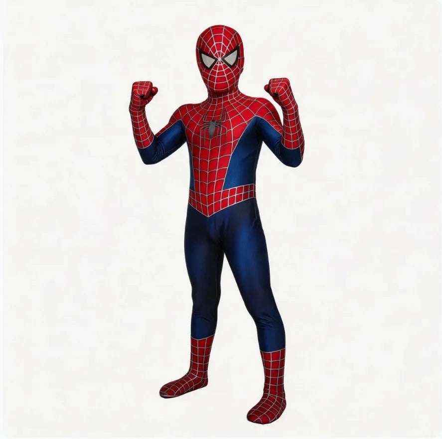 Halloween Role‑Play Bodysuit Stretchy Full Jumpsuit With Headcover Hero Themed Outfit For Cosplay Enthusiasts