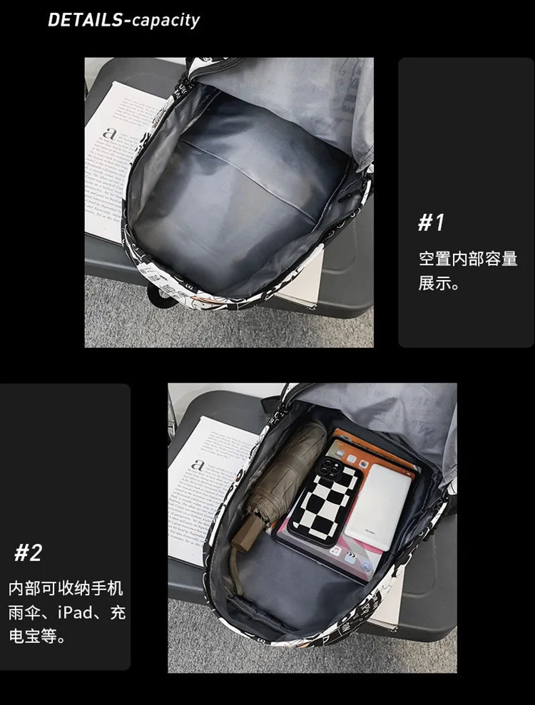 One Piece Anime Backpack Cartoon Luffy Printed Schoolbag Man Fashion Unisex Backpacks Travel Bag for Students Teens Laptop Bags