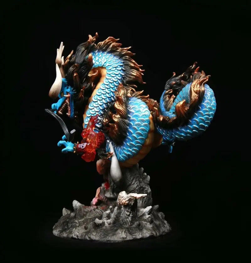Anime 22cm One Piece Anime Figure Gk Kaido Dragon Form Four Emperors With Lamp Pvc Action Figure Model Dolls Antistress Toy Gift
