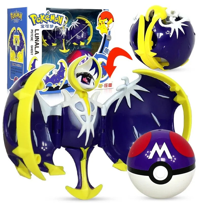Deform Pokemon Pokeball Greninja Lucario Ball Action Figure Toy Set Mew Pikachu Dragonite Snorlax Venusaur Blastoise Elf Monster