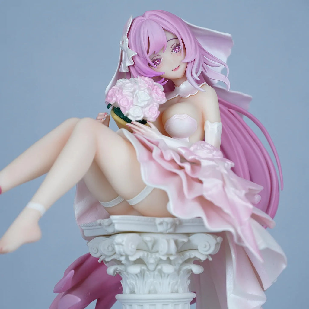 New 30cm Elysia Wedding Dress Anime Figure Pvc Model Collectible Desktop Ornamen Static model statue Surprise Gift