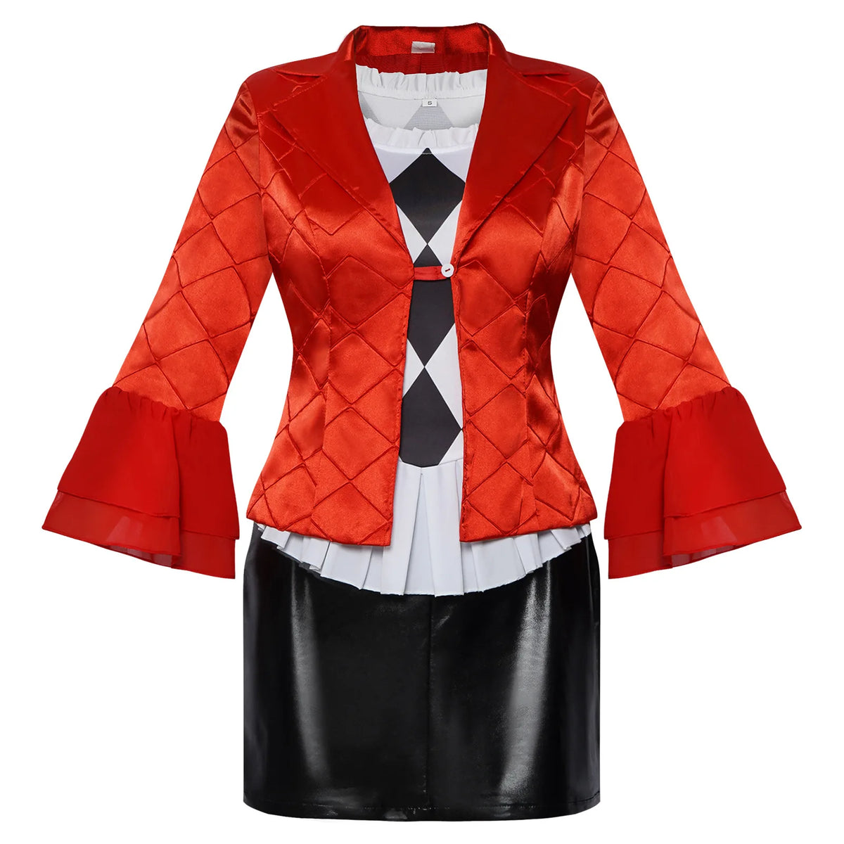 Anime New Movie Suicide Harley Cosplay Costume Red Coat Girl Lady Gaga Quinn  Halloween Party Cosplay Costume Prop