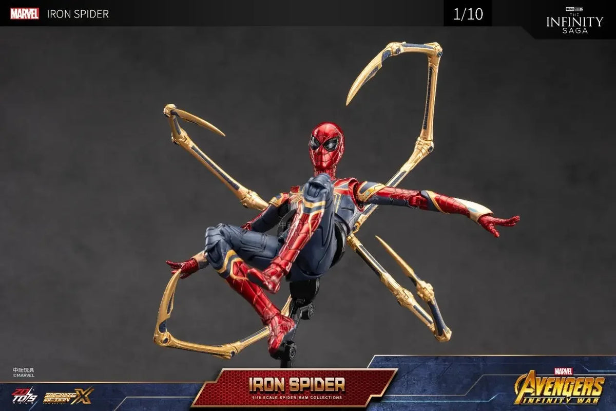 ZD Toy Iron Spider Man Advanced suit legends No Way Home Peter Parker Gold Black Red Model Action Figure Adult Collectible Toy