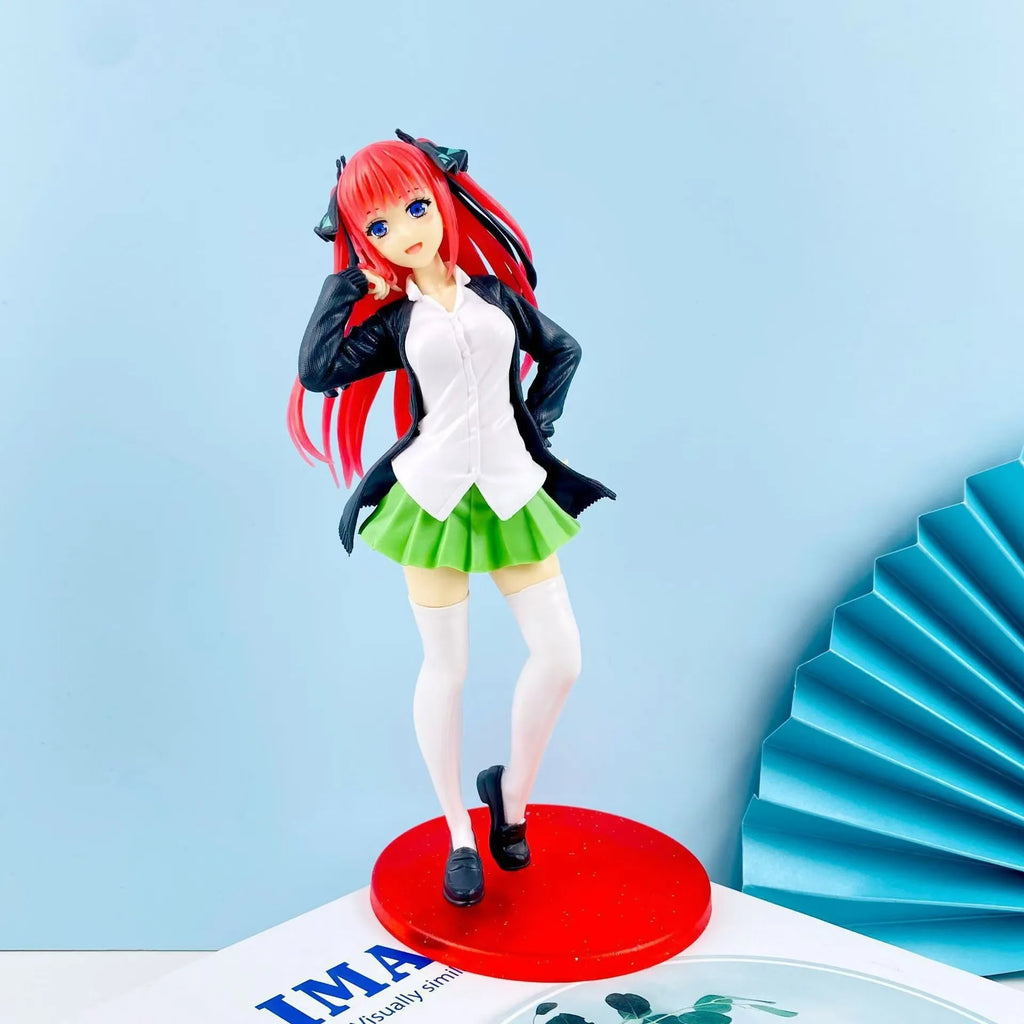 Anime The Quintessential Quintuplets Figure Miku Nakano Figuras Ichika Nino Yotsuba Itsuki School Uniform PVC Toys for Gift