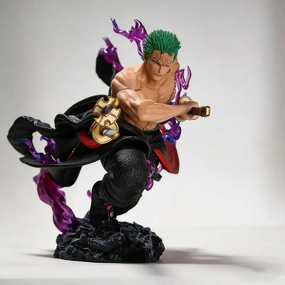 One Piece Roronoa Zoro Figure Three Sword Style PVC Statue Anime Action Figure Collectible Model Toy Fan Gift