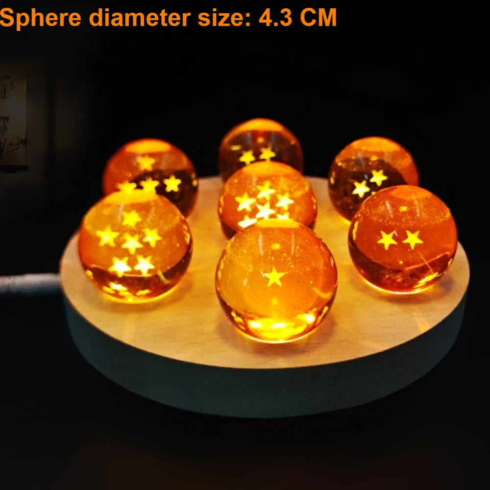 Dragon Ball crystal ball lamp Dragon wishing ball Led nightlight mini anime character crystal ball desktop ornaments gift toys
